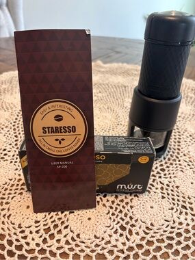 STARESSO PORTABLE SMALL TRAVEL ESPRESSO MACHINE SP2OO MANUAL COFFEE MA…